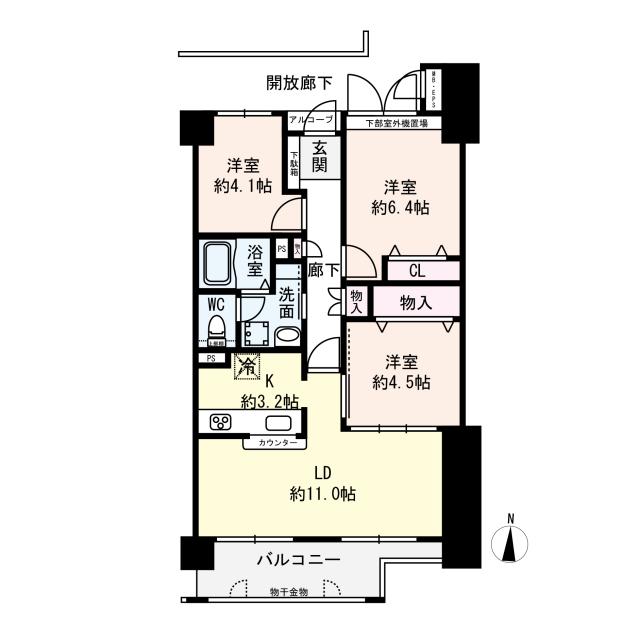 ラグザ大阪・レジデンスの間取図