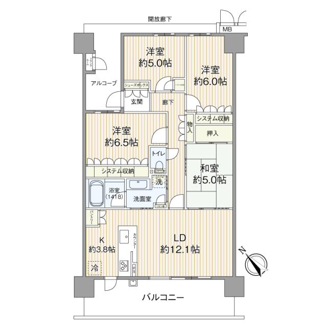 セントハート藤が丘の間取図