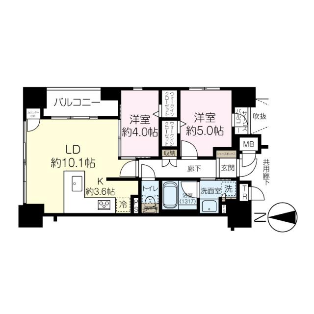 プレミスト堺筋本町ラディーナの間取図