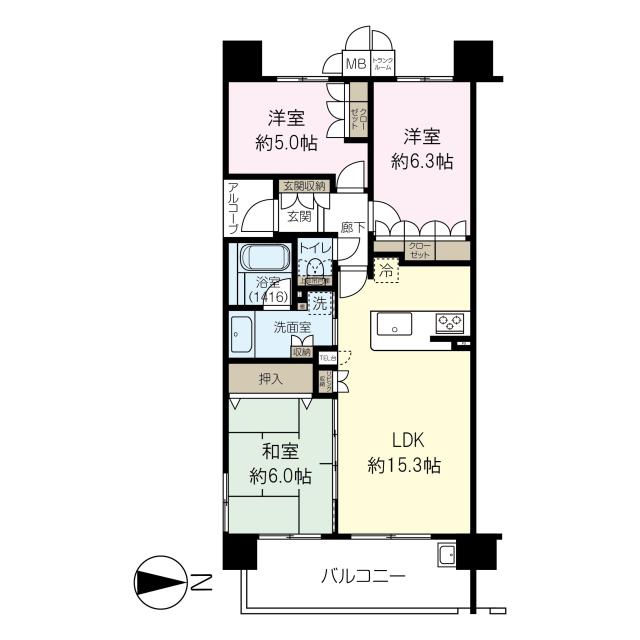 レスタージュ四条烏丸・ラティスの間取図