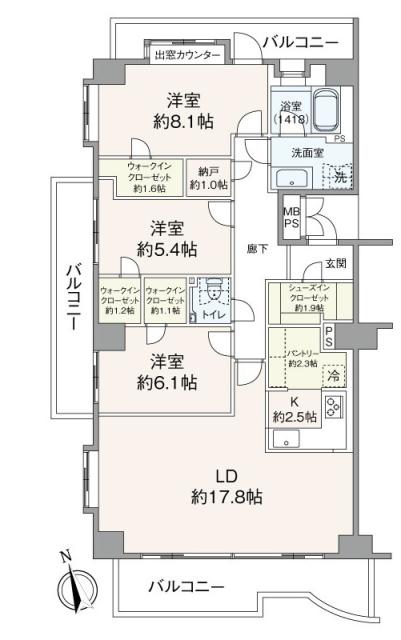 桜丘フラットの間取図