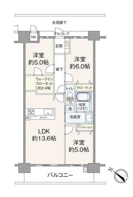 アルファスマート九産大前駅の間取図