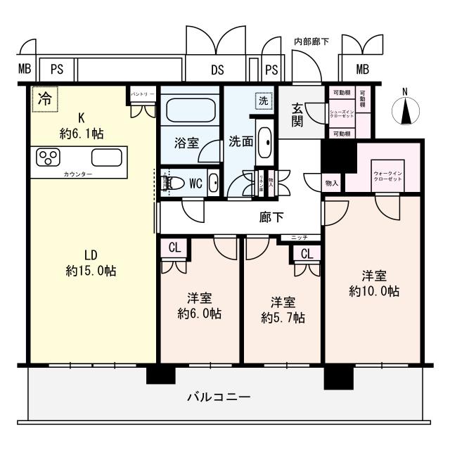 北浜ミッドタワーの間取図