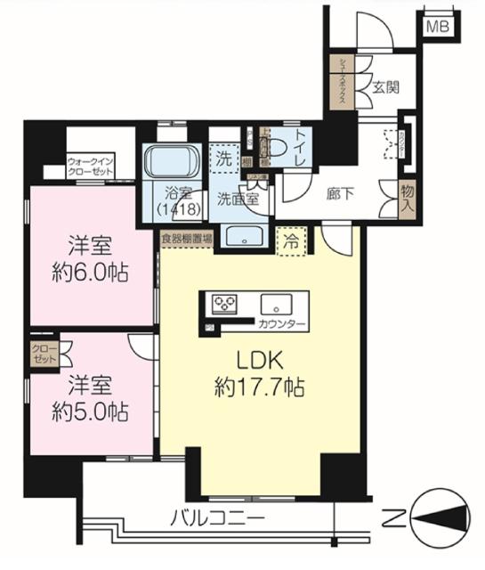 プレミスト京都四条堀川の間取図
