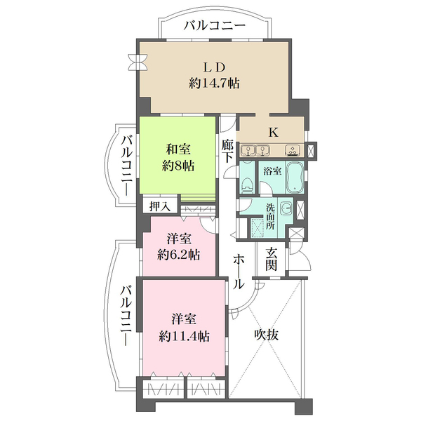 御所西アーバンライフの間取図