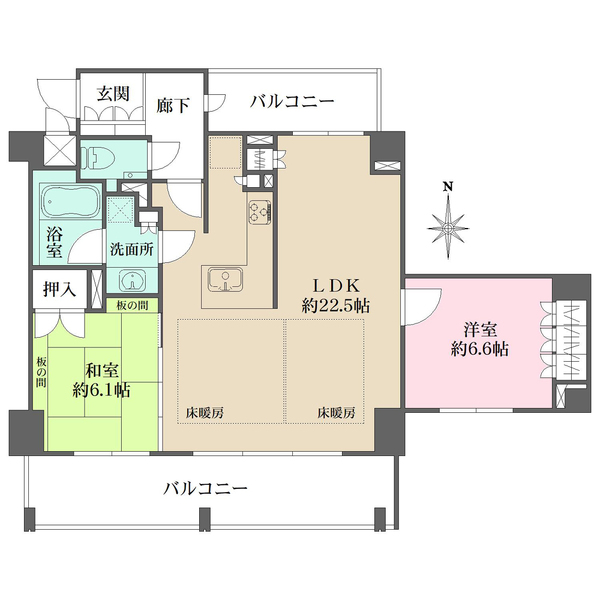 ザ・京都レジデンス御所西乾御門の間取図