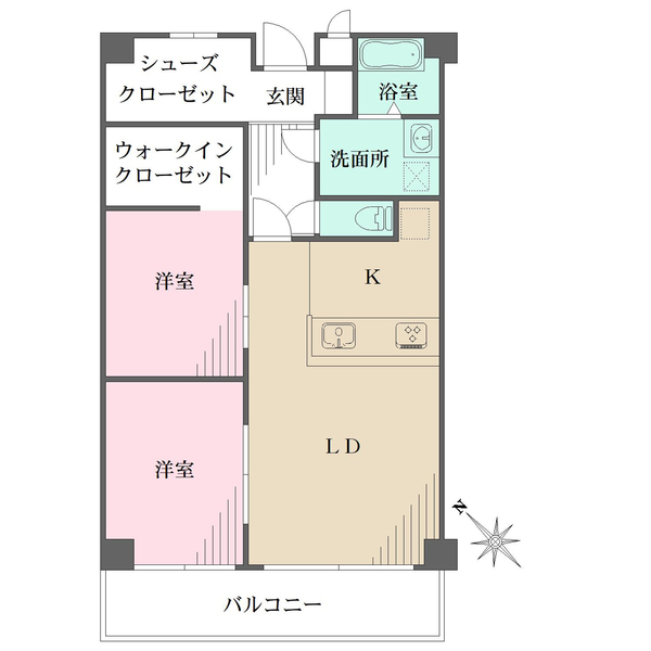 ライオンズマンション山科御陵の間取図