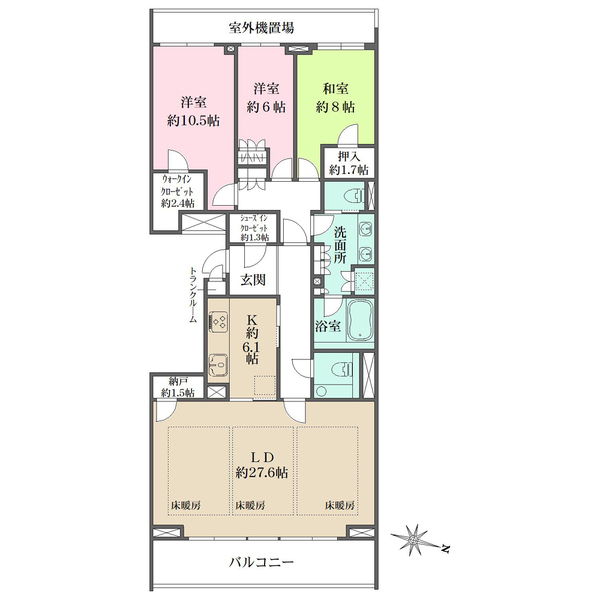 ザ・パークハウス京都鴨川御所東の間取図