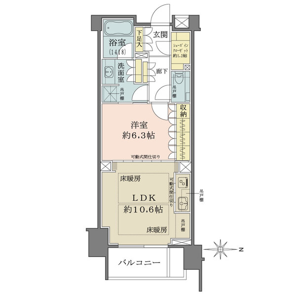 ザ・パークハウス京都河原町の間取図