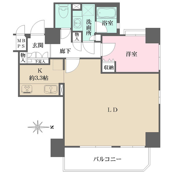 藤和シティホームズ三条堀川の間取図