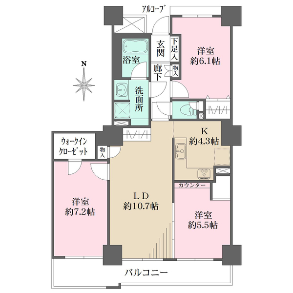 ウイング・ビューの間取図