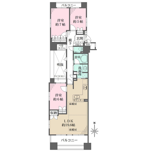 ルネ京都烏丸五条の間取図
