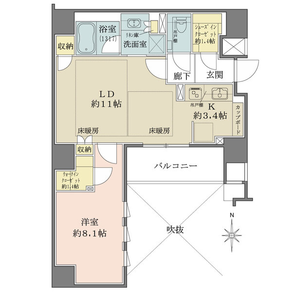 ザ・パークハウス京都河原町の間取図