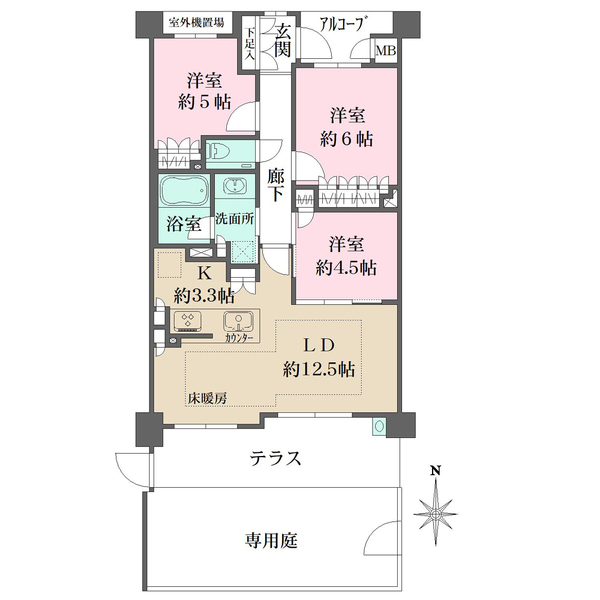 シャリエ京都山科の間取図