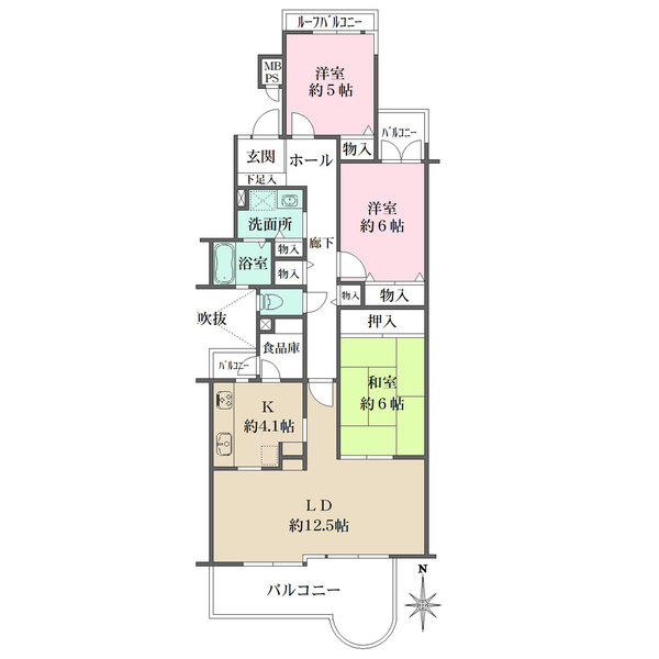 高の原アーバンコンフォートの間取図