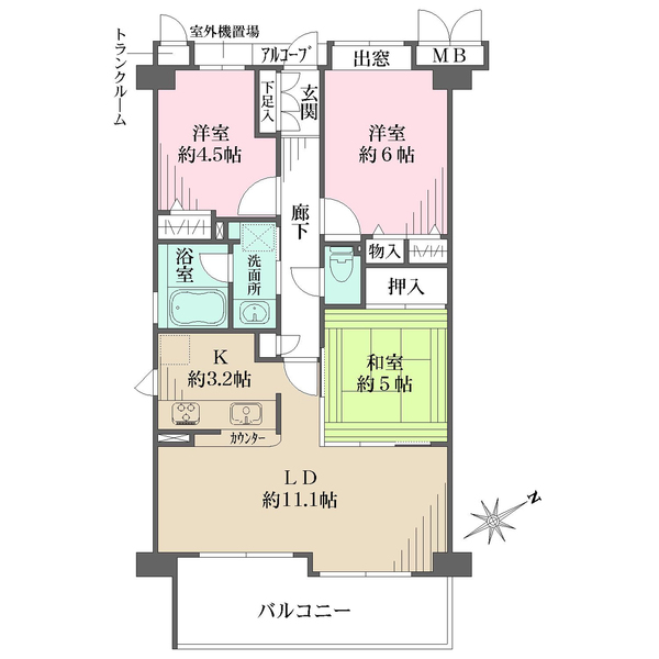 ディアステージ御陵の間取図