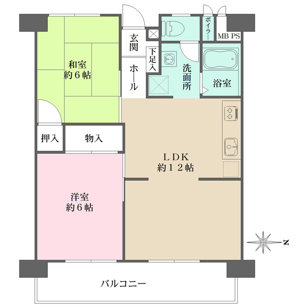 京都四条グランドハイツの間取図