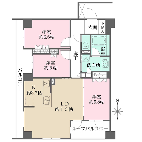 ライオンズ京都小川御所の間取図