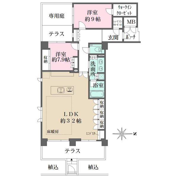 サンクタス鴨川別邸の間取図