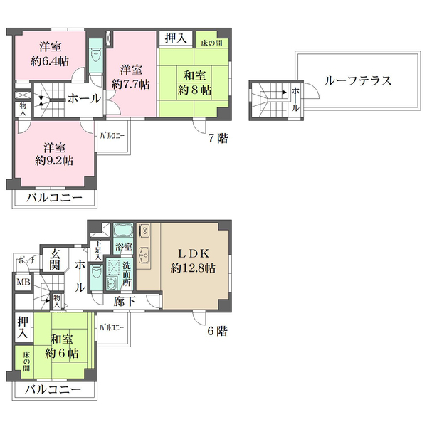 嵐山グランドシティの間取図
