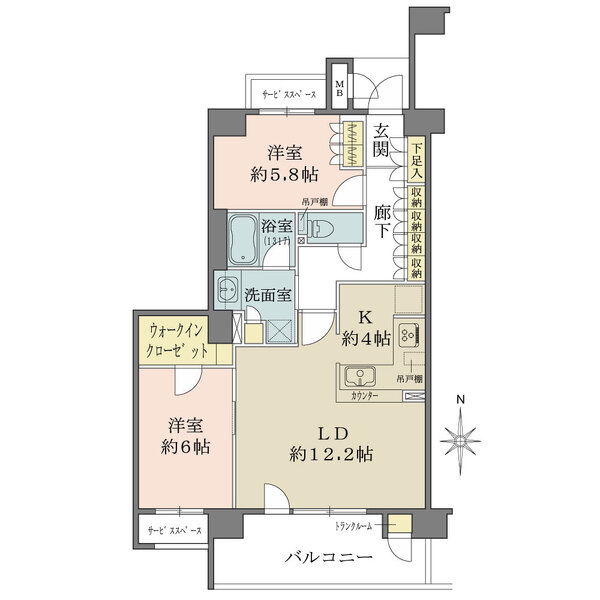 ジオ京都桂川の間取図