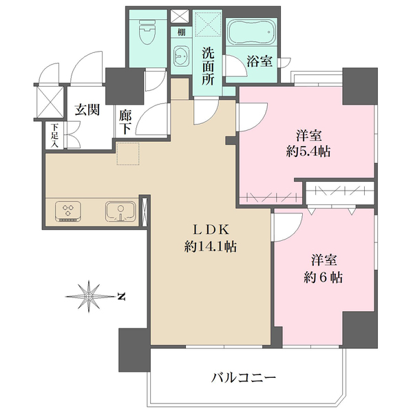 藤和シティホームズ三条堀川の間取図