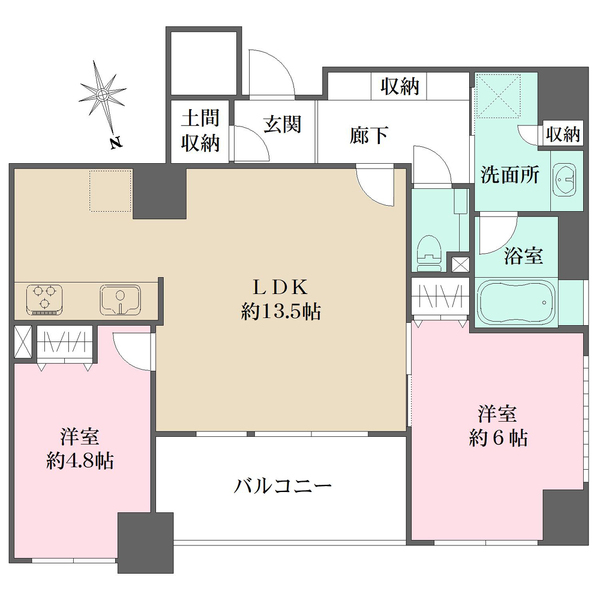 ロジュマン京都六角通の間取図