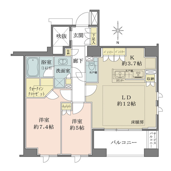 クレヴィア京都烏丸五条の間取図