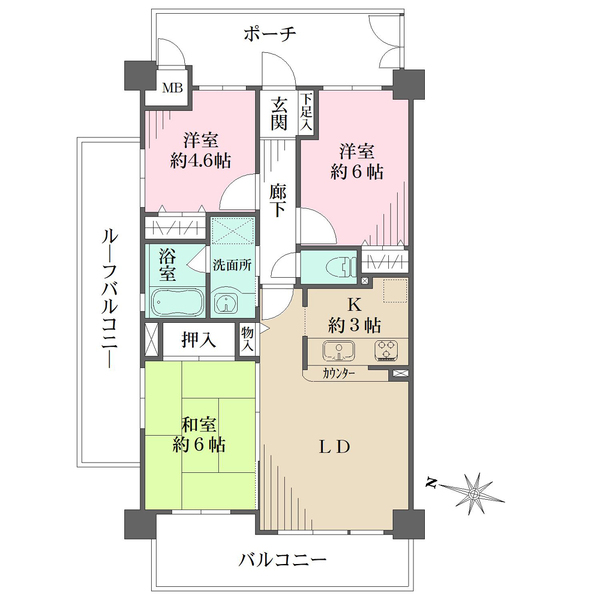 コスモ吉田近衛通の間取図