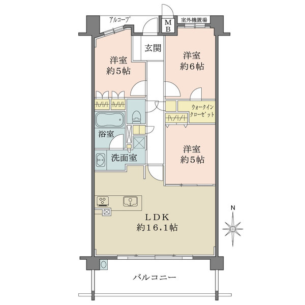 藤和三条山ノ内ホームズの間取図