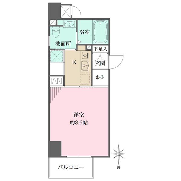 エイペックス東心斎橋Iの間取図
