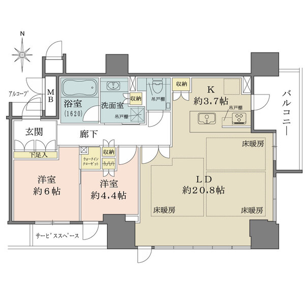 ジオタワー堺筋本町の間取図