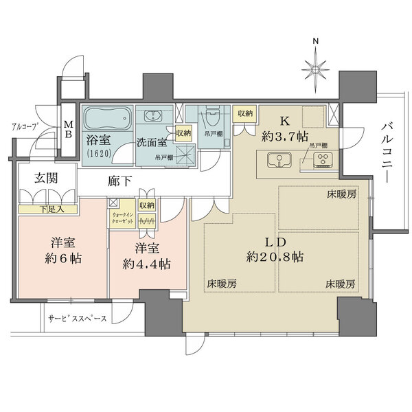 ジオタワー堺筋本町の間取図