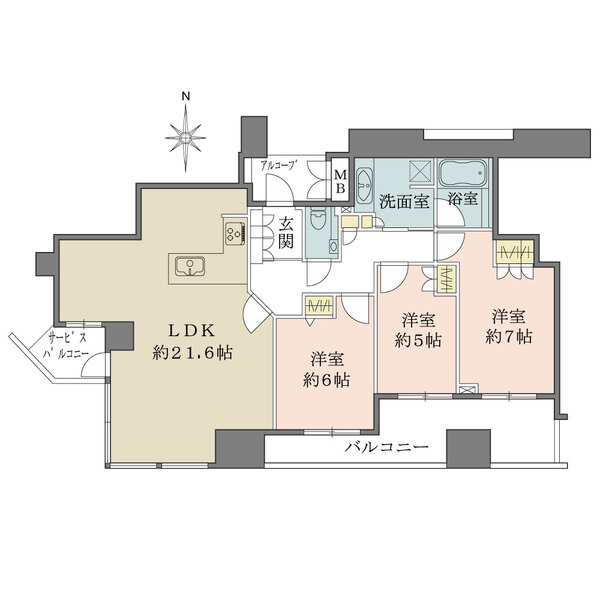 シティタワーグラン天王寺の間取図