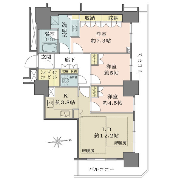 ルネッサなんばタワーの間取図