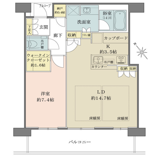 ザ・パークハウス中之島タワーの間取図