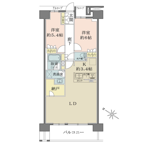ザ・パークハウスオイコス三国ヶ丘の間取図