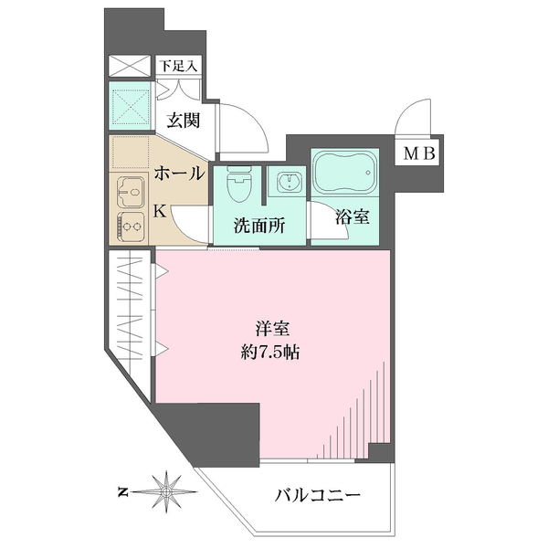 エスライズ堺筋本町の間取図