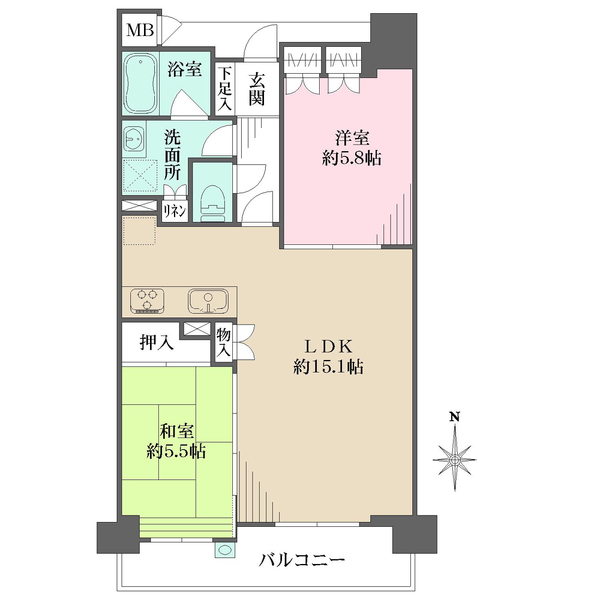 BELISTA平野西脇の間取図