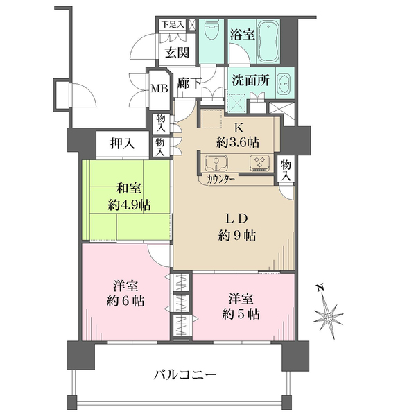 ロイヤルタワー大阪谷町の間取図