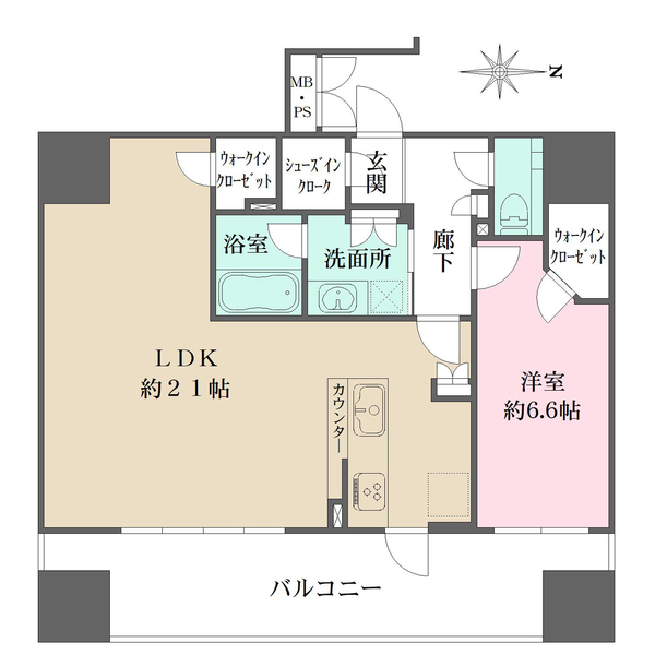 ワコーレ大阪新町タワーレジデンスの間取図