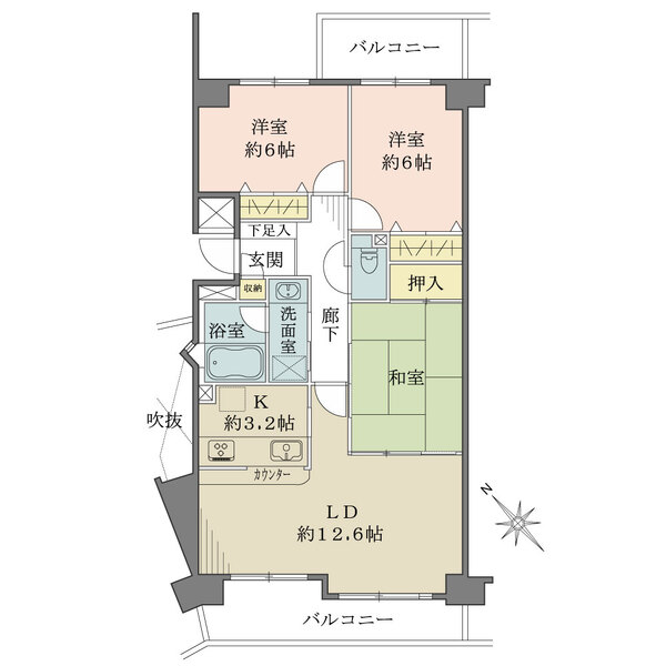 藤和ライブタウン千代田の間取図