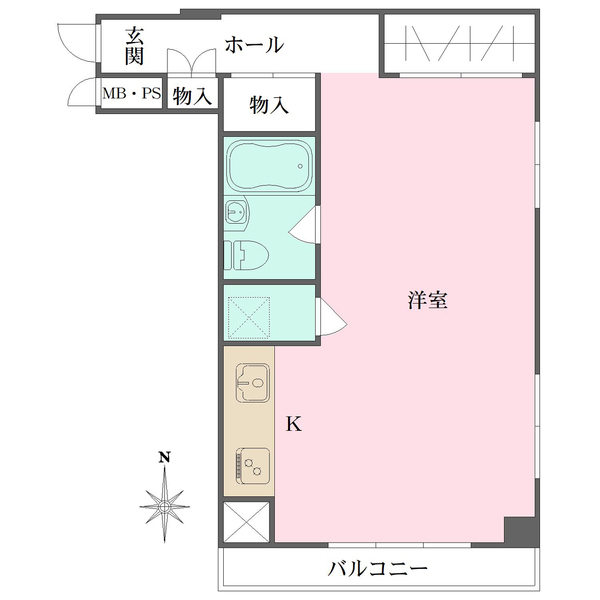 南堀江スカイハイツの間取図