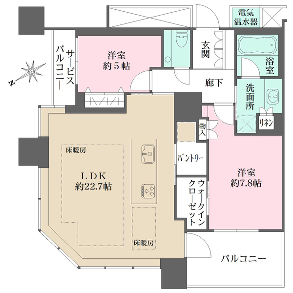 The Kitahamaの間取図
