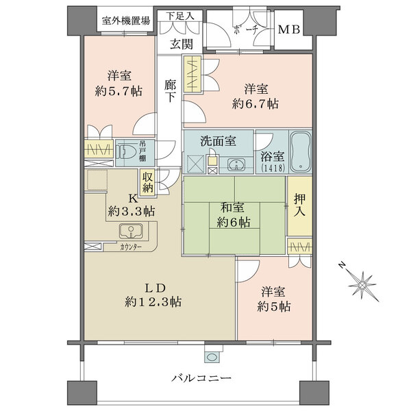 堺駅前アーバンコンフォートの間取図