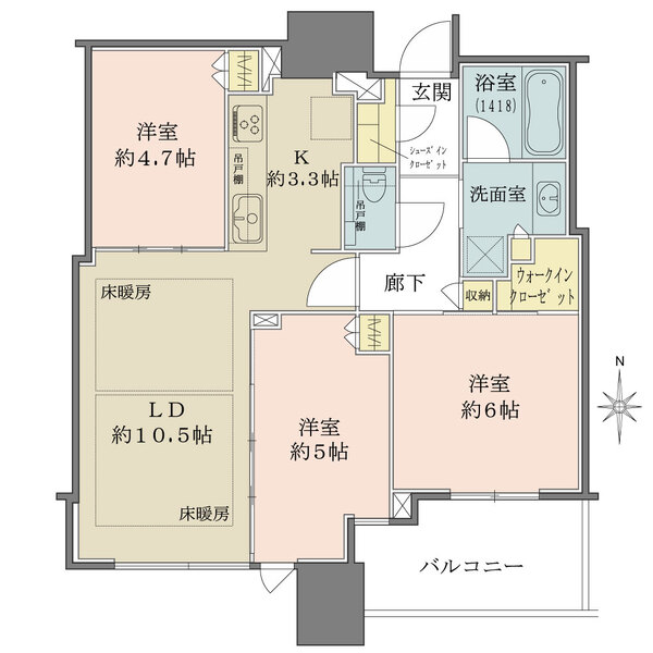 シティタワー大阪本町の間取図