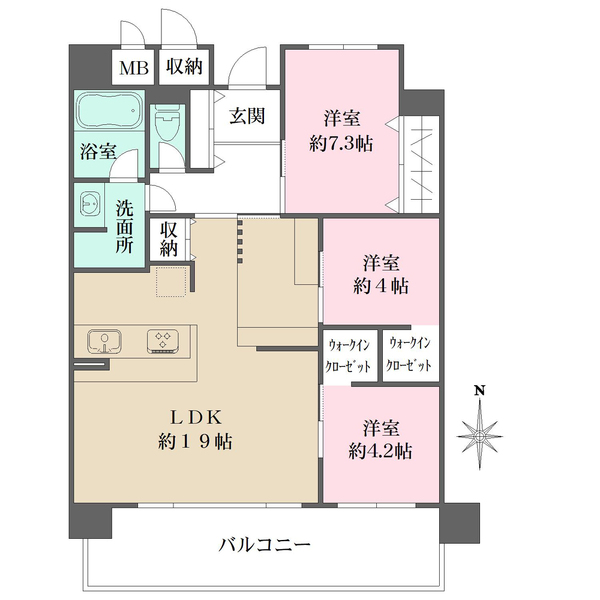 ファミール堂ヶ芝の間取図