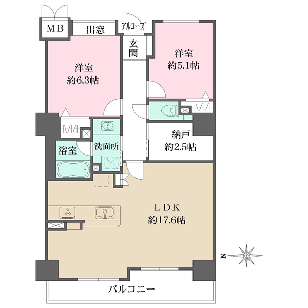 ファミールKOUZ TOWERの間取図