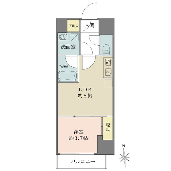 プレサンスロジェ天王寺真田山公園の間取図