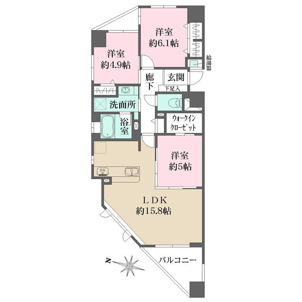 西区新町アーバンコンフォートの間取図